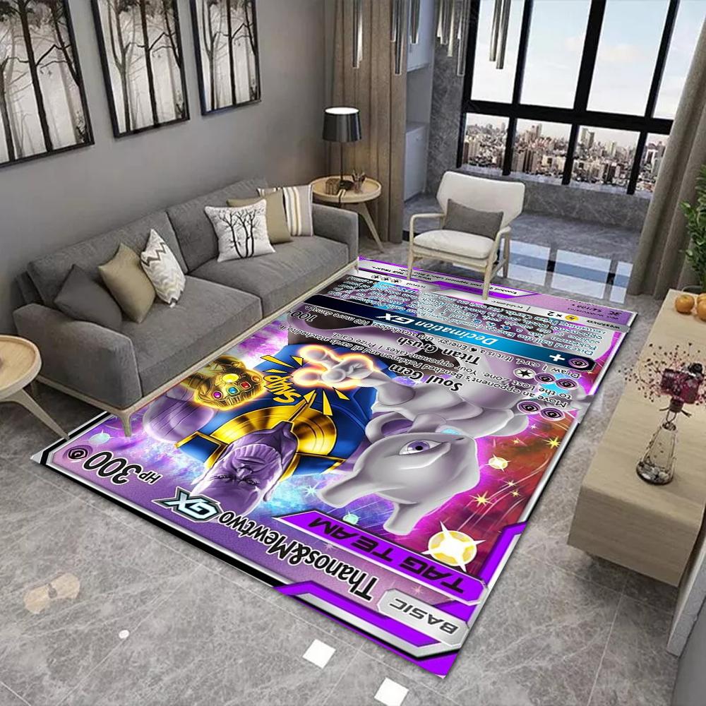 Anime Card Themed Carpet for Living Room Bedroom Kid's Room NonSlip Playmat Balcony Lounge Sofa Rug Gift Idel