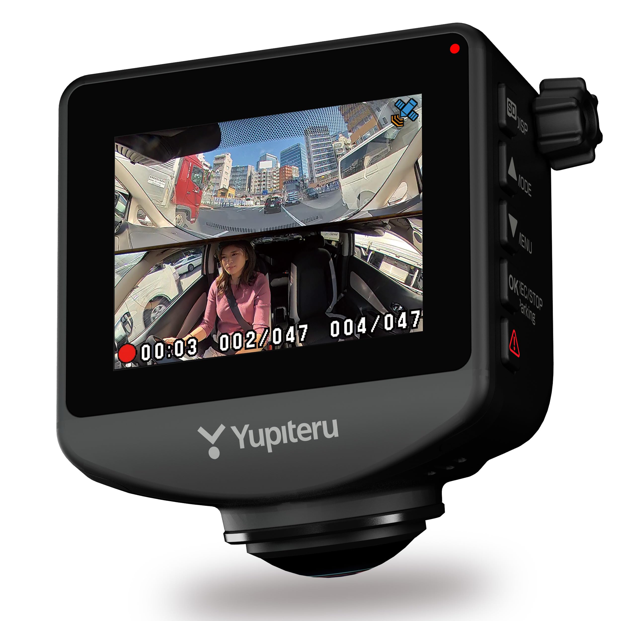 

Видеорегистратор Yupiteru 1 камера, оснащенный WDQ23AI STARVIS ADAS, стандартное оборудование для мониторинга парковки, обнаружение движения 360° A.I. чёрный