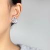 Korean Version of Fashion Stud Earrings, Femininity, Snowflake Diamonds, Sweet and Cool Style, Versatile Flowers, Exquisite Stamens,high-end Earrings.