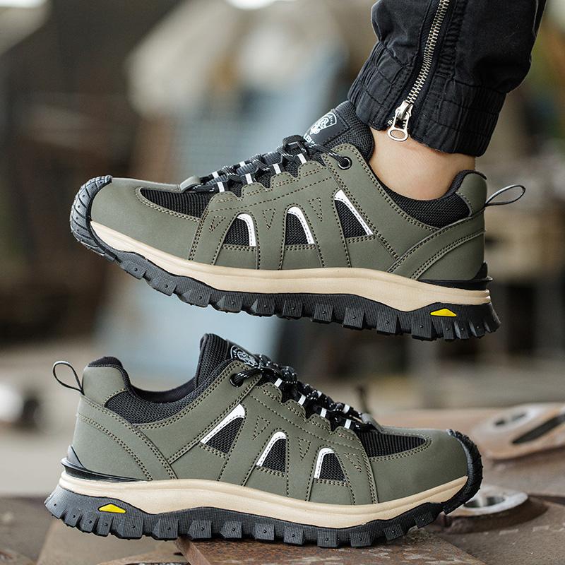 Steel Toe Safety Shoes Men, Anti-Puncture Anti-Smash Non Slip Industrial Work Boots Protection Heavy Industryc Boots