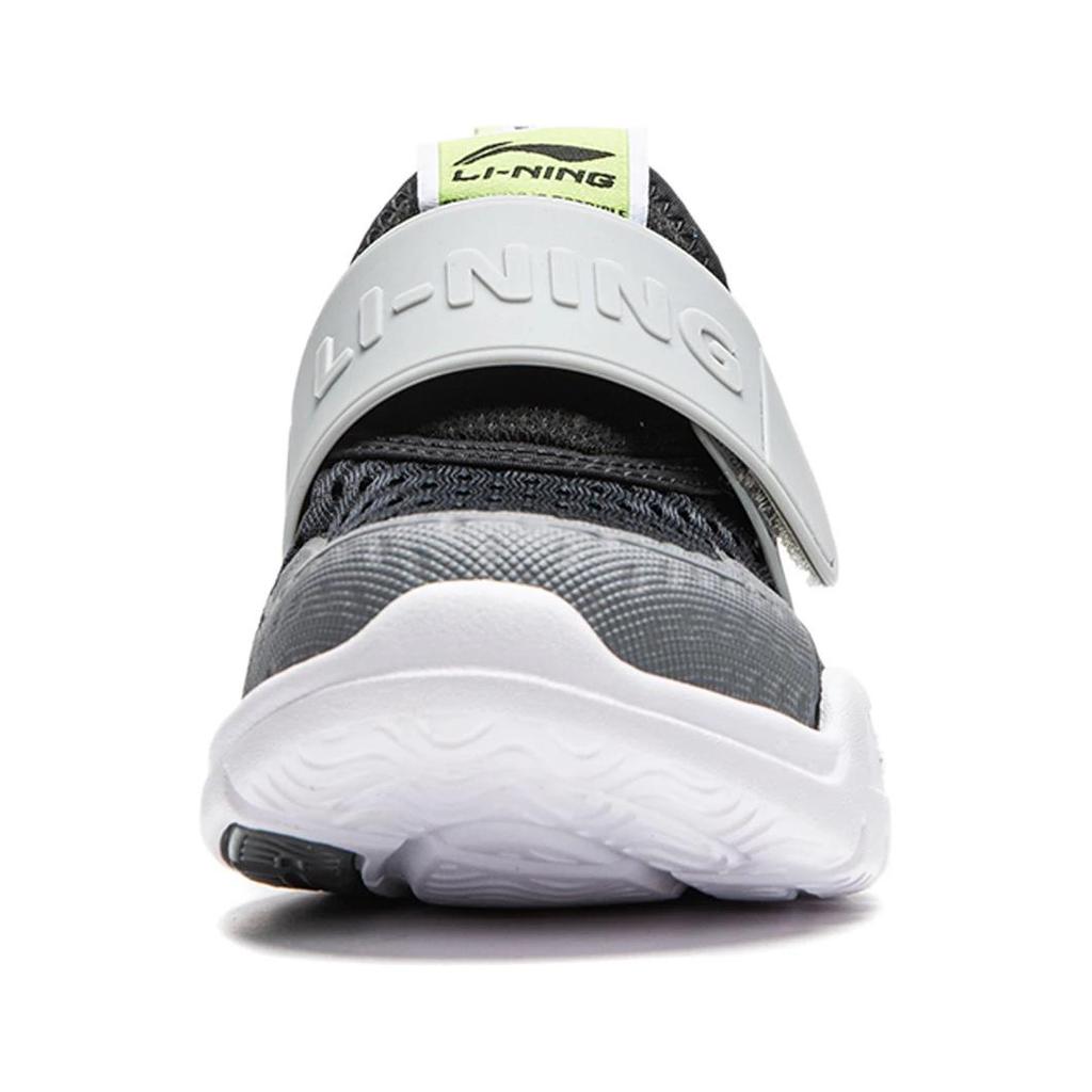 Li-Ning Cloud Non-Slip Anti-Kick Shock Absorbing Wear-Resistant Breathable Low-Top Casual Shoes Kids Sneaker Black Gray Green YKNU040-7