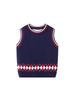 2025 Boys' Cartoon Knitted Sweater Vest - Korean Campus Style for Spring & Autumn