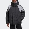 Adidas Originals Large Trefoil Logo Down Jacket Casual Comfortable Hooded Long Sleeve Coat Winter Women Jacket Black GD2506