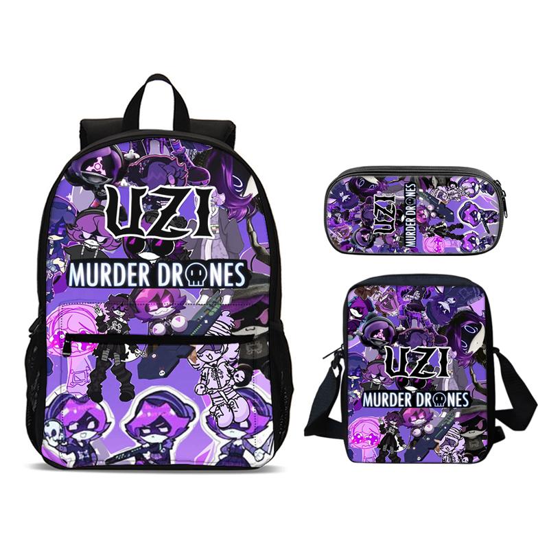 

Дрони-вбивці Набір 3шт Рюкзак 47см/18.5дюймів Рюкзак великої місткості Сумка через плече Пенал Сумки для книг для хлопчиків дівчаток Найкращий подарунок