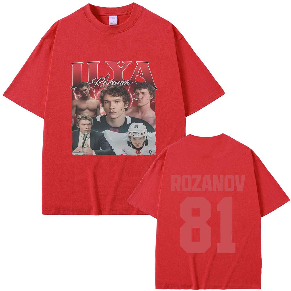 Heated Rivalry Ilya Rozanov Hollanov 81 Tshirt Mens Womens Casual Oversized Streetwear Unisex Fashion Vintage Short Sleeve