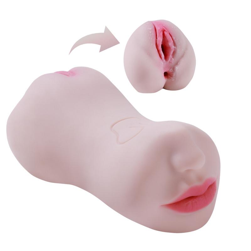 3in1 Realistic 3D Vagina Anal Plug Mouse Male Masturbator Cup Adult Sex Doll for Men Airplane Cup