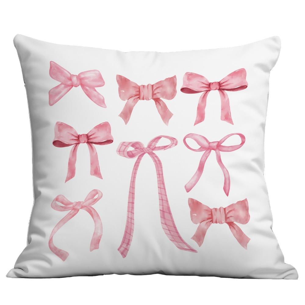 Pink Bow Cherry Sofa Cushion Cover Printed Pattern Pillow Case New Pillowcase  Home Decor