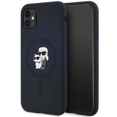 Karl Lagerfeld Klhmn61Scmkcrhk Iphone 11 / Xr 6.1 Czarny/Black Hardcase Silicone Karl & Choupette Magsafe