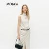 MO&Co. Acetate Cotton Blend High-Neck Knit Vest