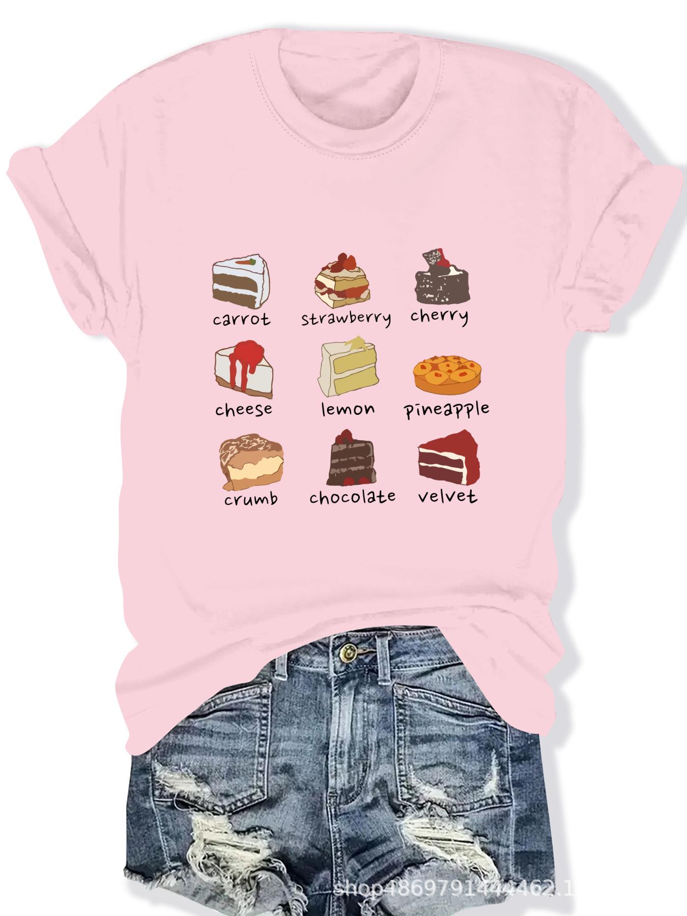 

Women s Fashion Round Neck T-Shirt Double Extra Large розовый