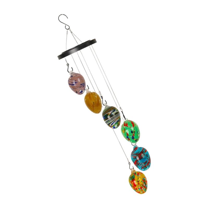 Colorful Handcrafted Glass Wind Chimes Outdoor Garden Hanging Decoration Bells