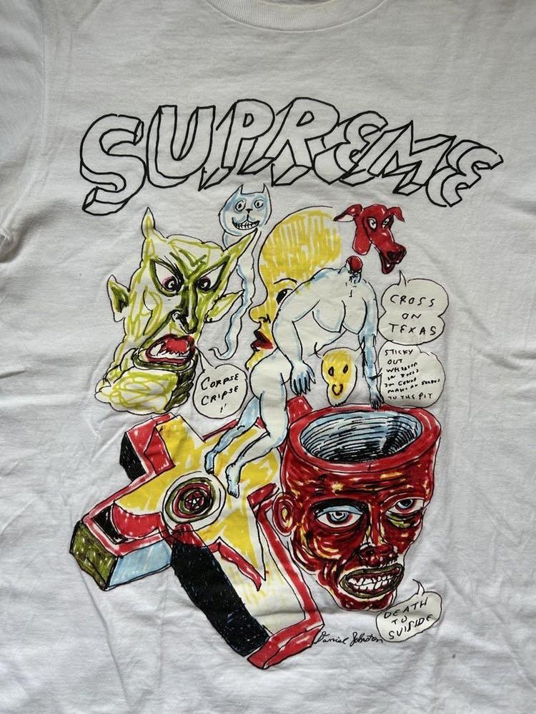 

Daniel Johnston винтажная белая футболка с коротким рукавом классического стиля все размеры QT2205 Унисекс футболка S