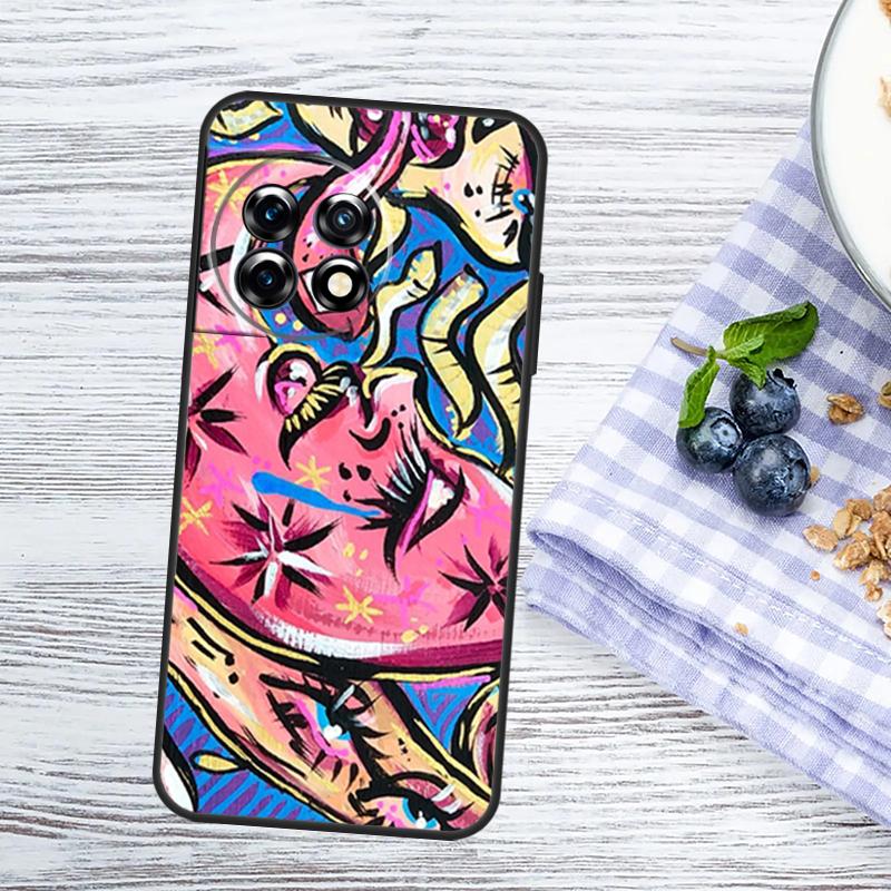 Indie Kids Aesthetic Hippie Acid Trip Case For OnePlus Nord CE 5 3 4 Lite N20 N30 OnePlus 10T 13T 13R 12R 15R 11 12 13 15 Cover