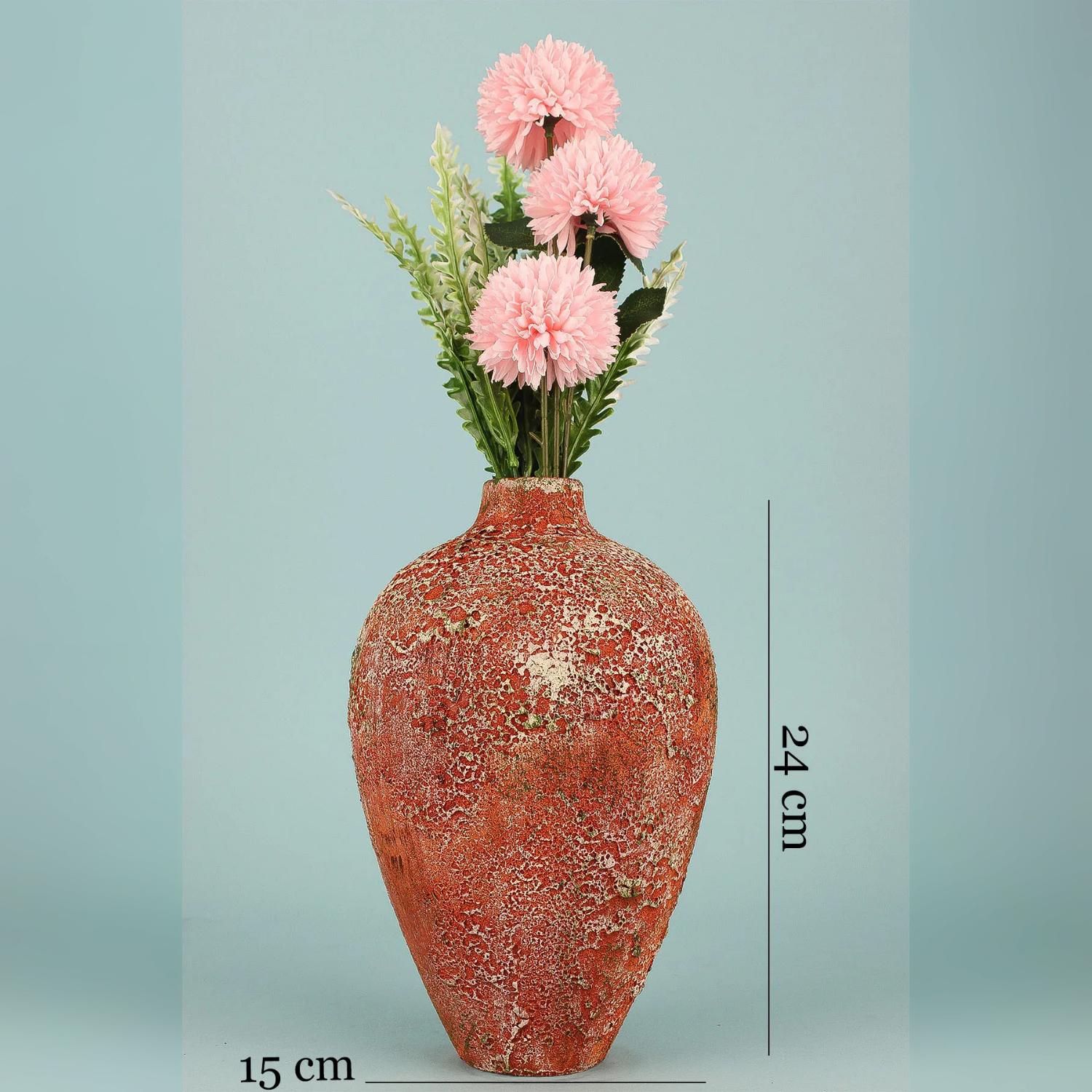

Nouvelles Handmade Ceramic Vase 24 cm помаранчевий