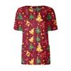 Women's Short Sleeved Patterned Pockets, Work Print Stand Up Collar, Single Breasted Protective Clothing, Cardigan Jacket, Top