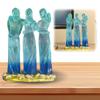 Sea Glass Style Resin Sisters Sculpture Resin Woman Decorative Sculptures for Christmas Graduation Home Decor