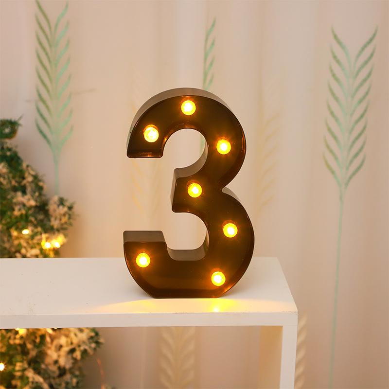 Cross-border Hot-Selling Black LED Letter Lamp for Proposal, Festival Decoration, and Ambiance Arrangement
