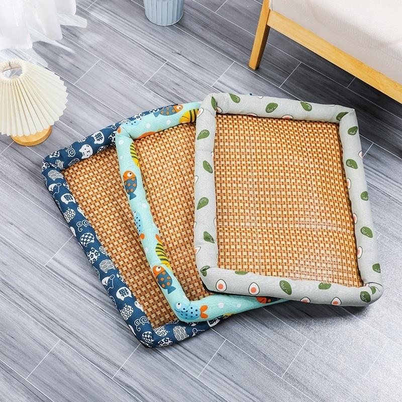 Pet Cooling Mat Summer Cat Dog Bed Pad Breathable Ice Silk Sleeping Cushion For Pomeranian Small Pets Hot Selling Chill Pad