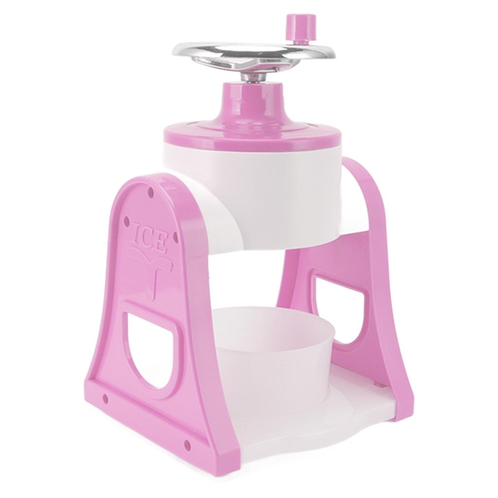 Handkurbel-Eisraspelmaschine Edelstahlklingen Sicher Tragbarer Eiszerkleinerer für Zuhause Restaurants