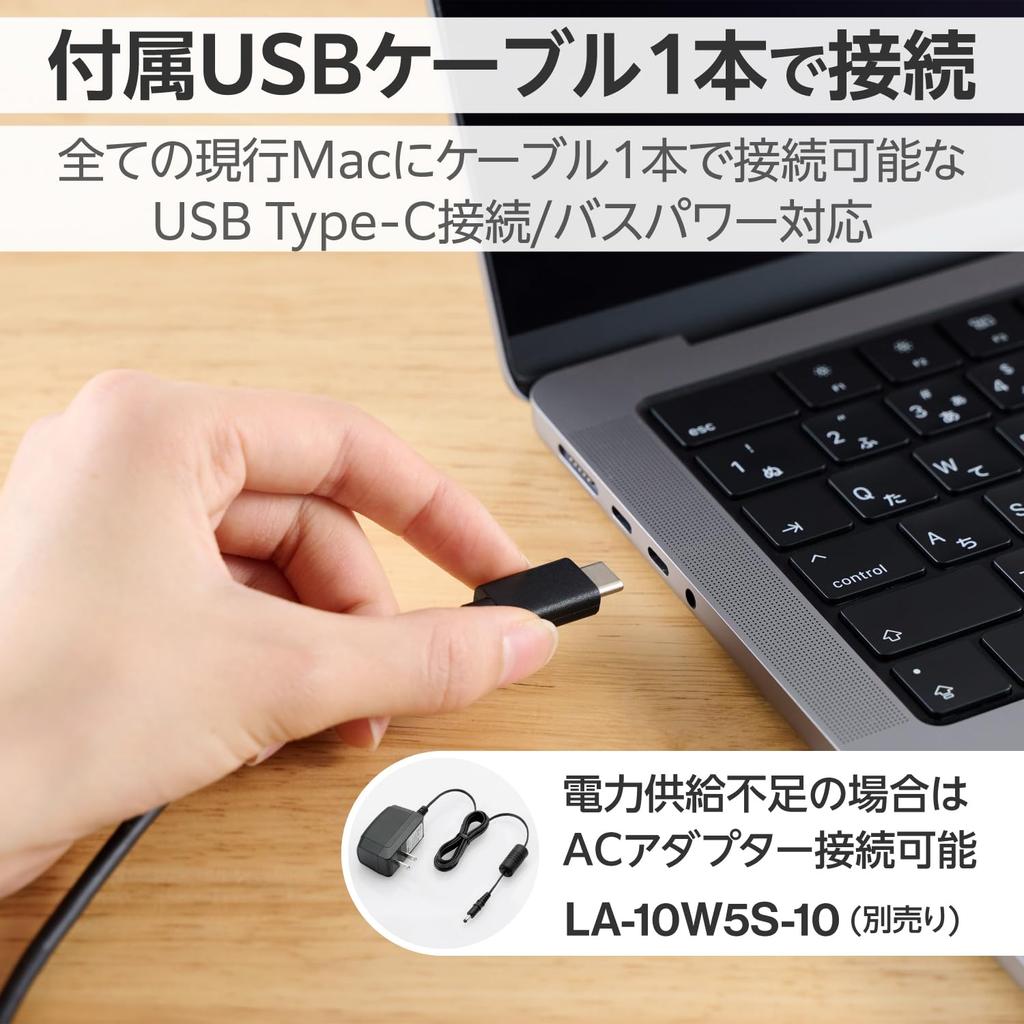 Logitec Portable DVD Drive USB Mac Compatible Silver USB3.2 (Gen1) Type-C LDR-PWA8CU3MSV