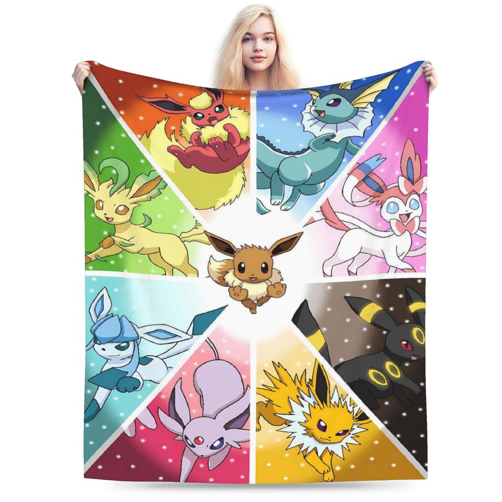 Cartoon Pokemon Blanket Quality Soft Warm Bedding Throws Winter Boy Girl Living Room Funny Bedspread