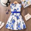 Girls Fashion Dress Summer Children's Floral Chiffon Fairy Princess Dress