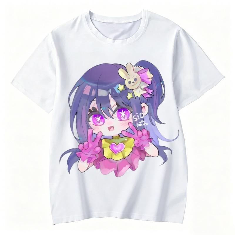Anime Manga 3d Printing T-shirt Cute Y2k Street Wear Short-sleeved T-shirt Top Clothing