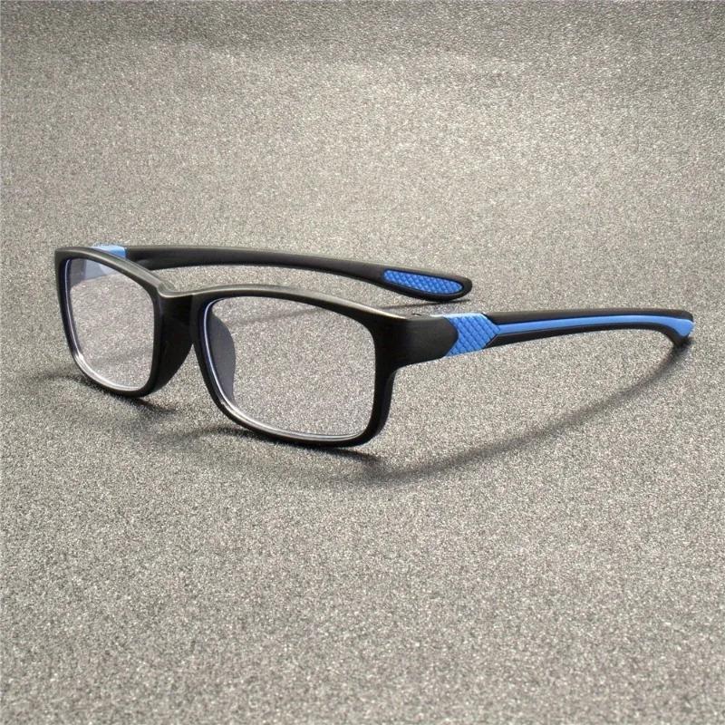 2 Pairs of Men's Elegant Anti Blue Light Reading Glasses  Rectangular Full Frame Anti Glare Lenses