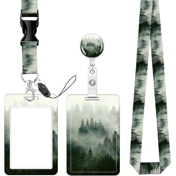 Badge Reels Retractable with Carabiner Reel Clip, ID Name Tag Work Badge Holder Belt Ferrule, Identity ID Badge Holder Cover Case for Office Work