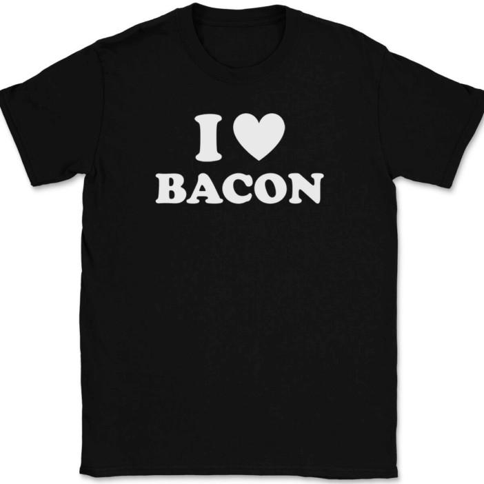 I Love Heart Bacon T-Shirt Tee Funny BBQ Port Novelty Gift