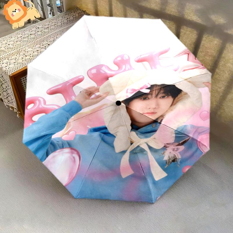 Harmony Diversity: Through Style Folding Umbrella Portable 8 Paraphenoid Bones Outdoor Three Folds Travel