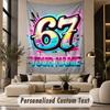 Graffiti (14) Theme Custom Tapestry Personalized Custom Name Text Wall Hanging Tapestry Home Decor Background Cloth