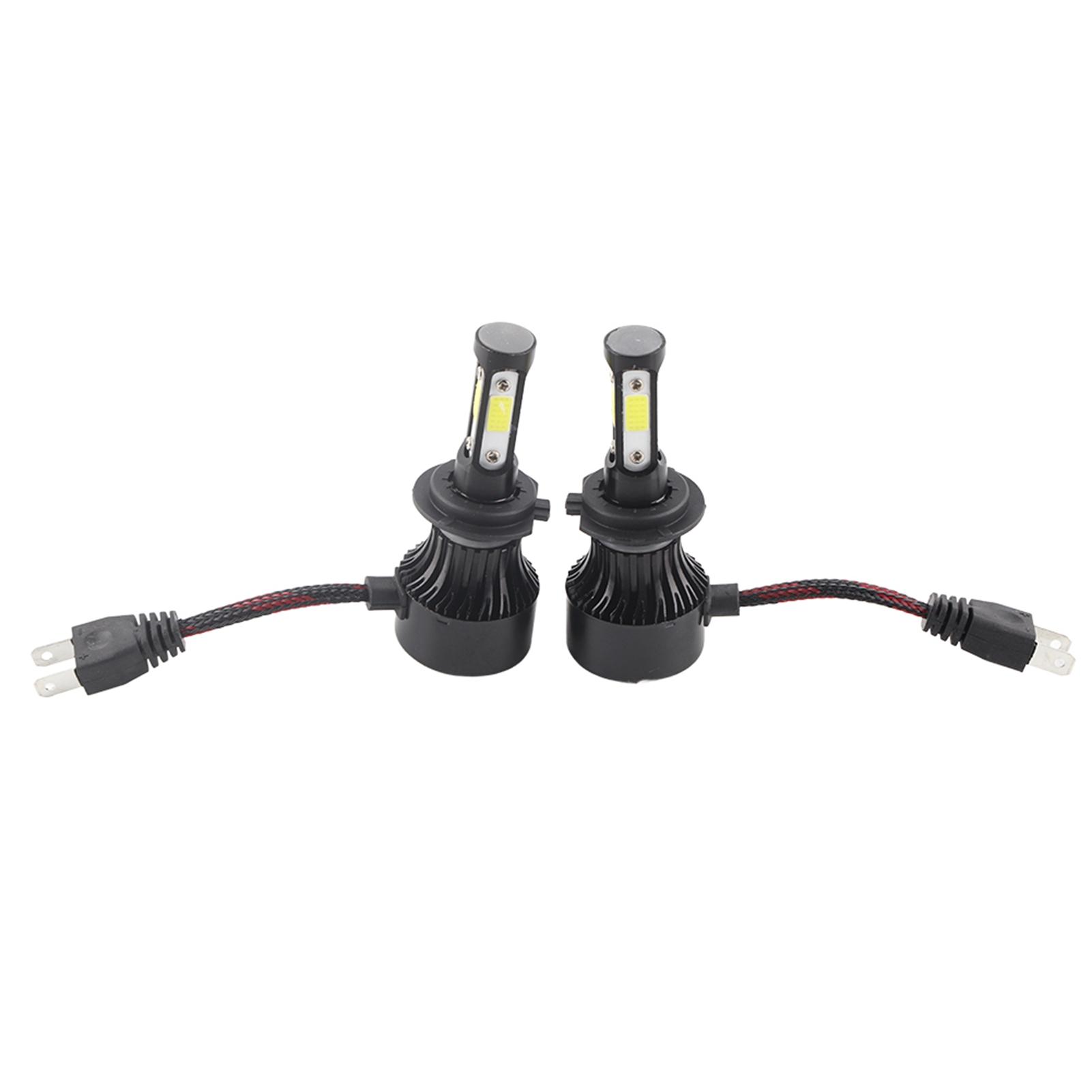 2pcs Vehicle X7‑COB 6500K H7 LED Headlight High Front Light Bulb Aluminum ABS