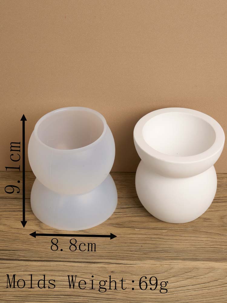 Suport Lumânări Geometrie Minimalistă Matriță Silicon DIY Beton Vas Rotund pentru Lumânări Matriță Gips Ghiveci Matrițe Rășină Decor Acasă