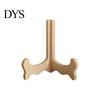 Tea Cake Display Stand Smooth Edge Wooden Natural Adjustable Hinge Pancake Holder Chinese Style Stable Black for Home