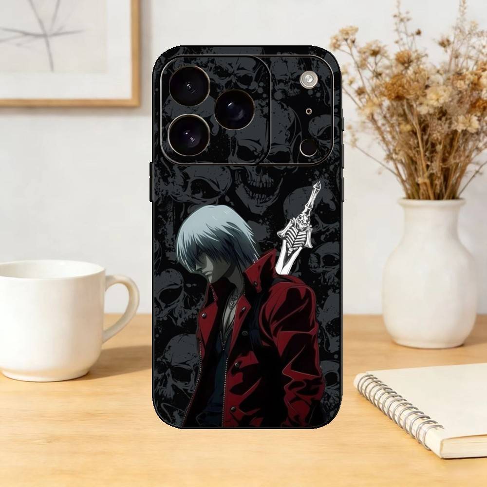 D-Devil May Cry D-Dante Phone Case For iPhone 17,16,15,14,13,12,11 Plus,Pro,Max,Mini Silicone black Soft Cover