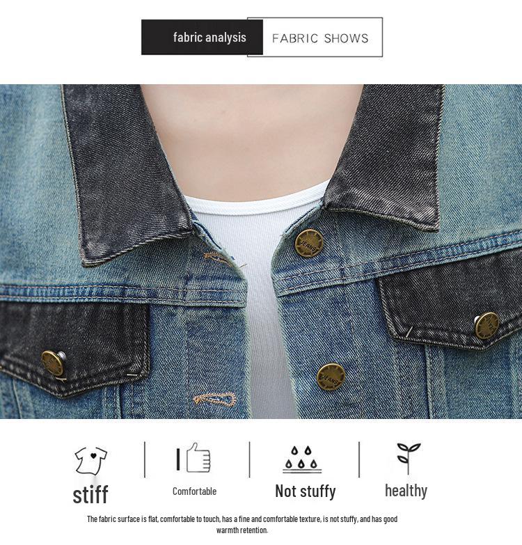 Women's Trendy Short Denim Vest with Pockets