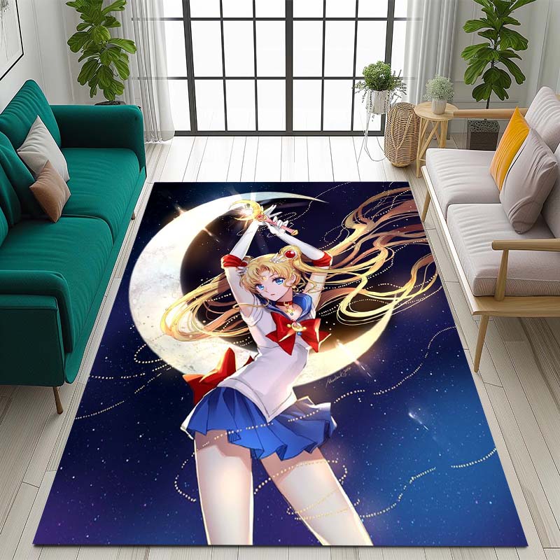 The New 2026 Pretty Guardian Sailor Moon Rug Is Suitable for Home Décor In Game Rooms, Bedrooms, Living Rooms, Sofa Areas, and