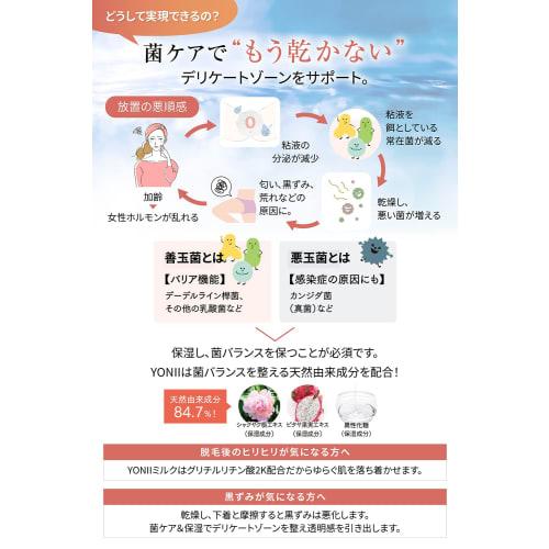 YONII Delicate Zone Milk Vio Moisturizing Cream for Post-Hair Removal, Anti-Bacterial and Anti-Drying Long-Lasting Moisturizing Cream x 50ml