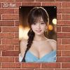 K-Pop Metal Wall Art Korean Girl Face Iron Sign Home Cafe Bar Christmas Gift