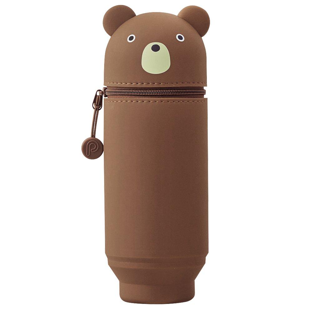 LIHIT LAB Stand Pencil Case BIG PuniLab Bear A7714-1