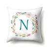 Polyester Pillowcase Simple Home Furnishing 26 English Letter Printed Pillowcase Car Cushion Waist Cushion Cover