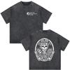 Vintage Vasket Fremadrettede Observationsgruppe Skelet Gotisk T-shirts Mænd Kvinder Mode Oversized Afslappet Bomulds T-shirt Streetwear