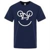 Bicycle reverse Letter Funny Printing Men Women T Shirts Fashion Comfortable Top Regular Sleeve Short Sleeve Large Size Tshirts