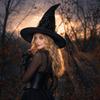 Black Pleated Mesh Witch Hat for Halloween