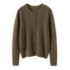 Round Neck Hollow Cashmere Cardigan - 2026 Autumn Women's Elegant Single-Breasted Versatile Warm Outerwear