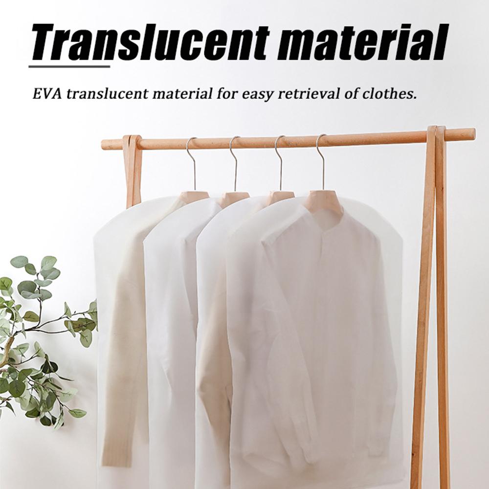 Clothes Dust Cover Home Washable Coat Dust Bag Waterproof Transparent Hanging Clothes Bag Suit Cover Storage 80/100/120/140cm