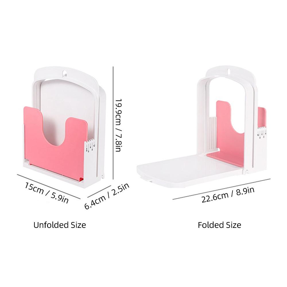 Pink and White Bread Toast Cutter 5 Thicknesses Mode Bread Slicer Guide Space Saving