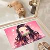 1PC Anime Charater Nezuko Door Mat Washable Non-Slip Living Room Sofa Chairs Area Mat Kitchen Doormat Area Rug