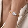 Adjustable Clasp Pearl Bracelet Elegant Chain Bracelet New Gold Plated Bracelet  Women Jewelry